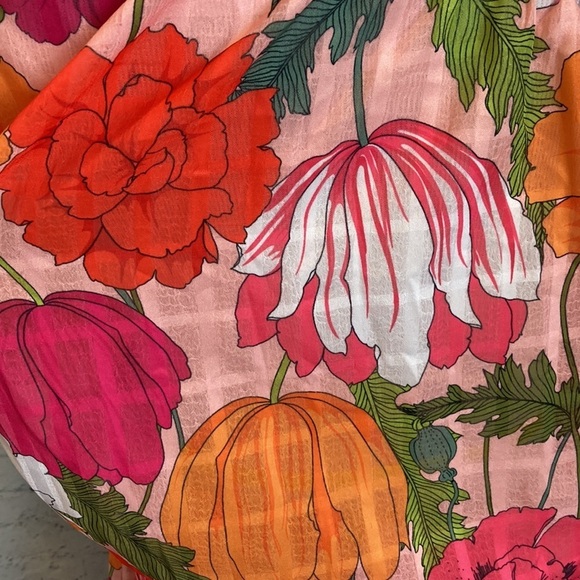 TRINA TURK sunny bloom asymmetrical one-shoulder maxi dress in multi M vacation - Picture 11 of 16